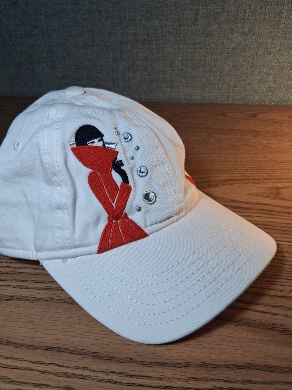 Diet Coke Ballcap White Red Coca-Cola Baseball Cap Hat Soda Bubbles Used - Picture 5 of 8